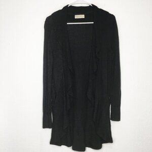HUNU Open Drape Waterfall Cardigan w/Pockets SMALL